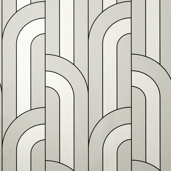 Fine Decor Ezra Platinum Arch Wallpaper