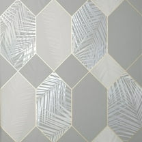 Fine Decor Miami Geometric Leaf Wallpaper