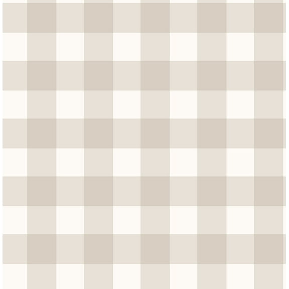 Fine Decor Patrice Light Brown Gingham Wallpaper