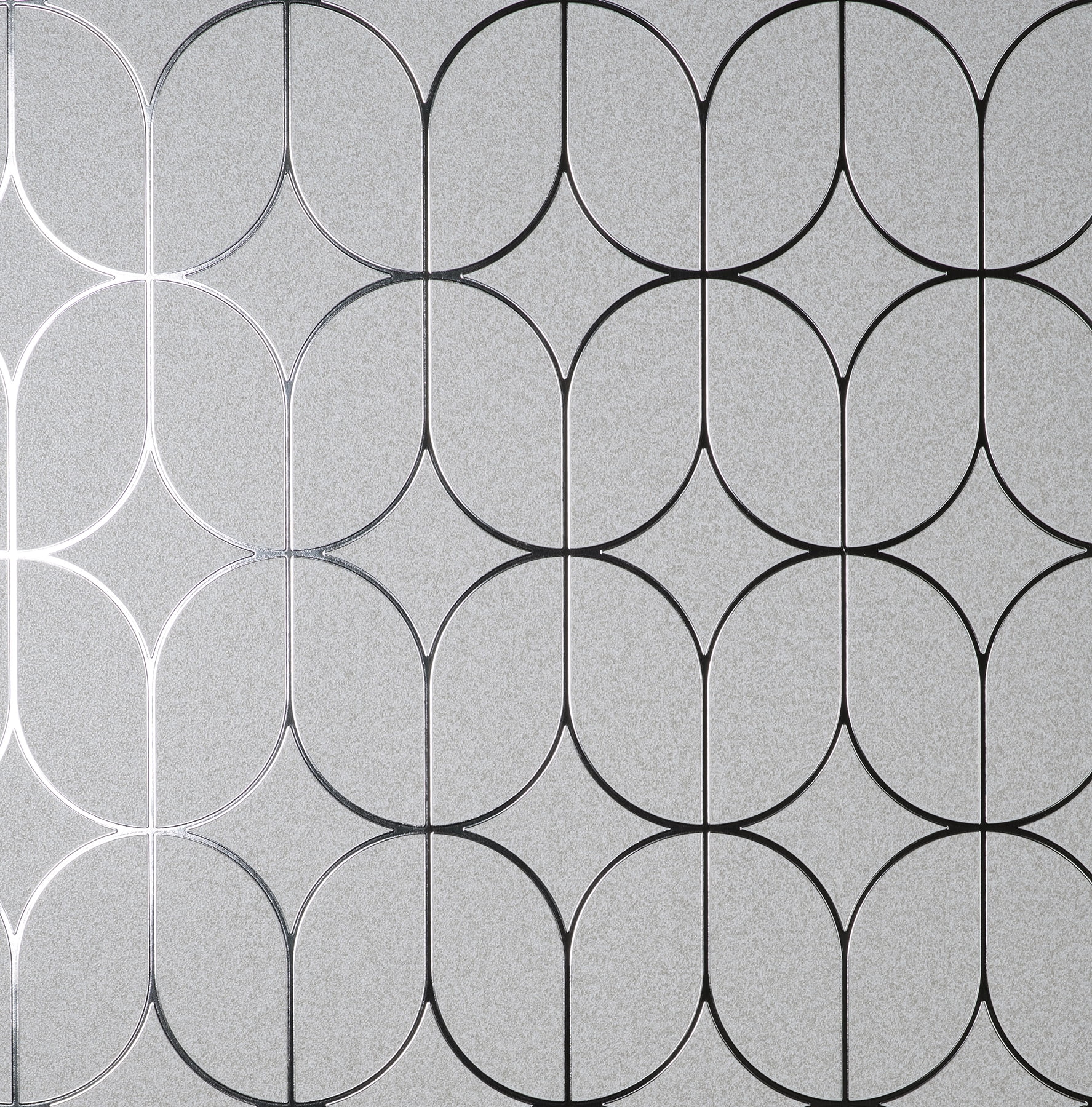 Fine Decor Raye Silver Rosco Trellis Wallpaper