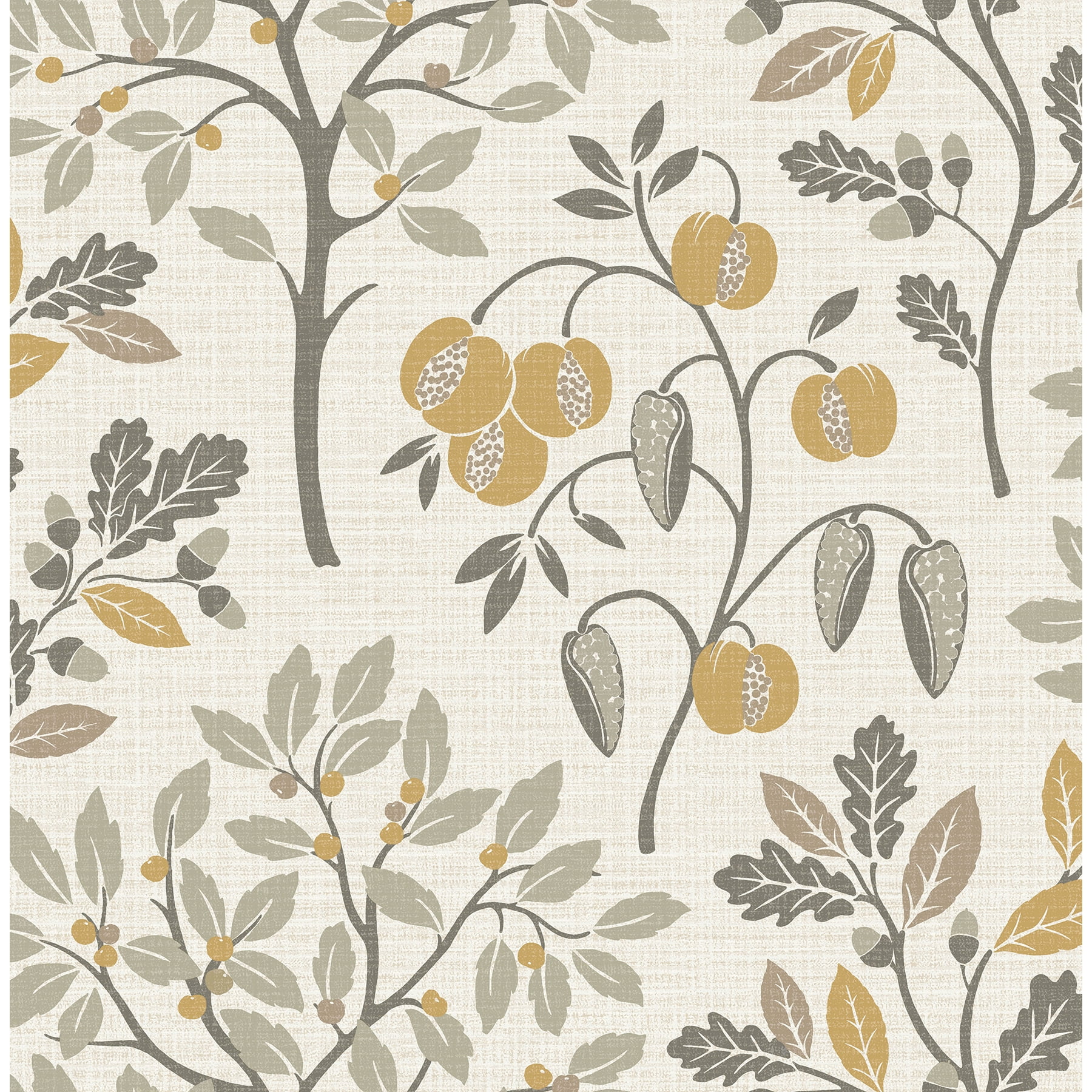 Fine Decor Rowan Natural Autumn Trees Wallpaper, 20.5-in by 33-ft