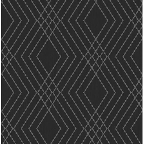 Fine Decor Shard Black Trellis Wallpaper