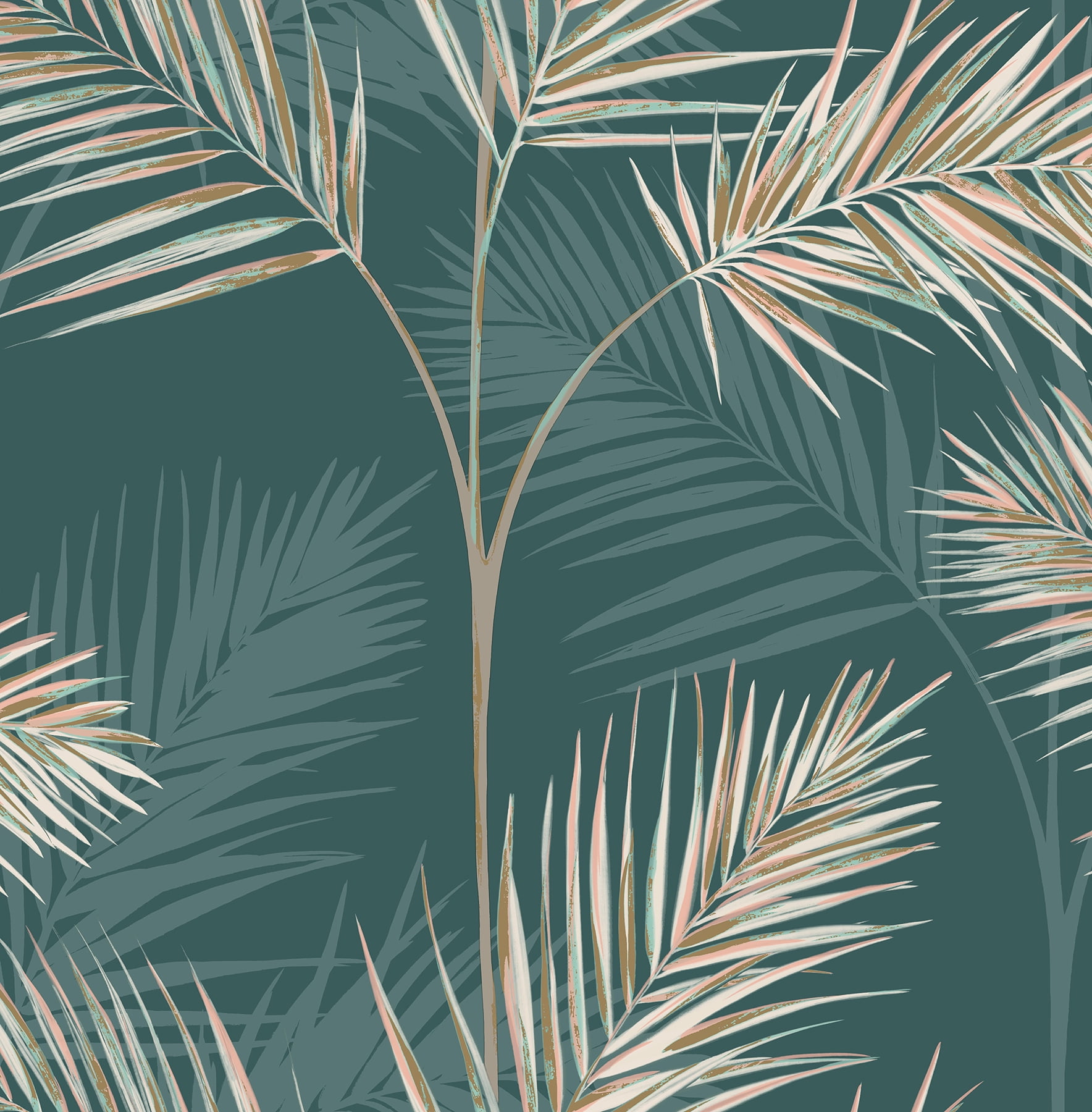Evergreen Botanical Matte Finish Unpasted Wallpaper Roll