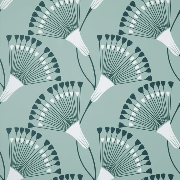 Fine Decor Wilder Light Blue Fanning Flower Wallpaper