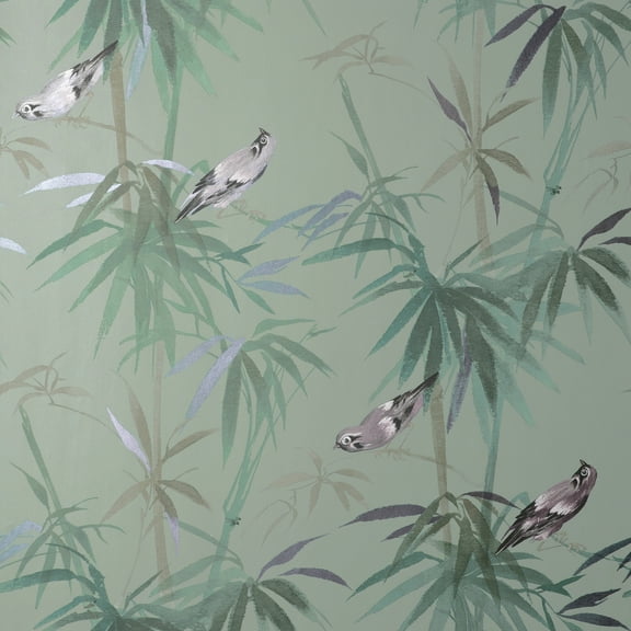 Fine Decor Zella Green Bamboo Wallpaper