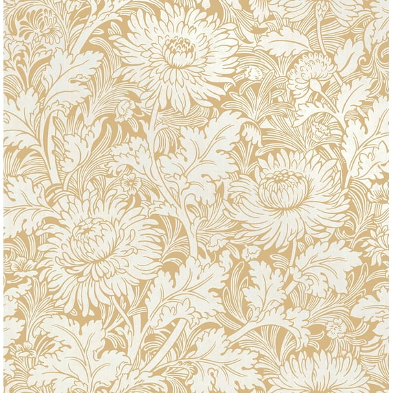 Fine Decor Zinnia Mustard Floral Paste The Wall Non Woven Wallpaper, 20.5-in by 33-ft, 56.4 sq. ft.
