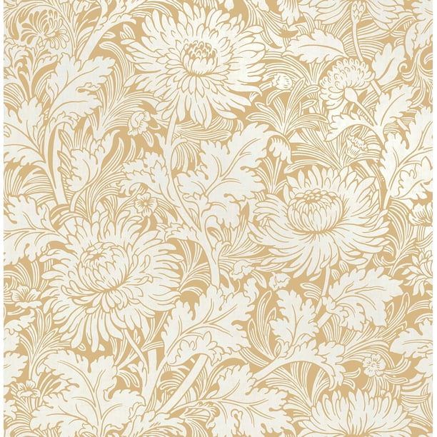 Fine Decor Zinnia Mustard Floral Paste The Wall Non Woven Wallpaper, 20