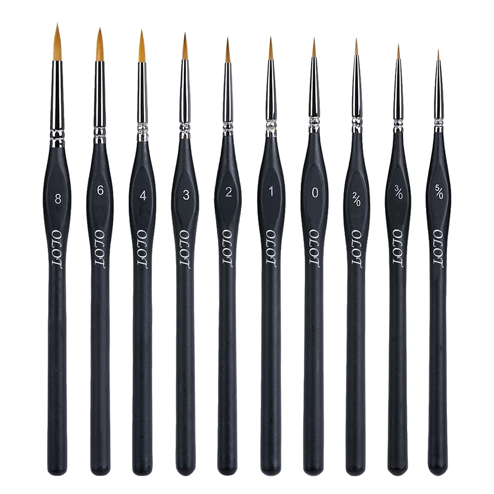 Fine Detail Artist Paint Brushes for Watercolour and Acrylic painting with Triangular Handles,10