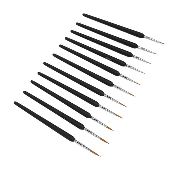Fine Detail Painting Brush, 11PCS Fine Detail Paint Brush Set Multipurpose Soft Texture Thin Tip Paint Brushes Miniature Model Brushes For Art Painting, Miniature Model Brushes