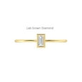 thumbnail image 1 of Fine Jewelry Bezel Set Baguette Lab Diamond Ring, Minimalist Comfort Fit, 1 of 1