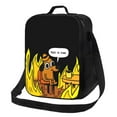 thumbnail image 1 of This is Fine Dog Fire Funny Meme Insulated Lunch Bag Lunch Box Lightweight Durable Lunch Tote Bag Portable Reusable Lunch Box Tote for Work Sport Picnic Camping, 1 of 7