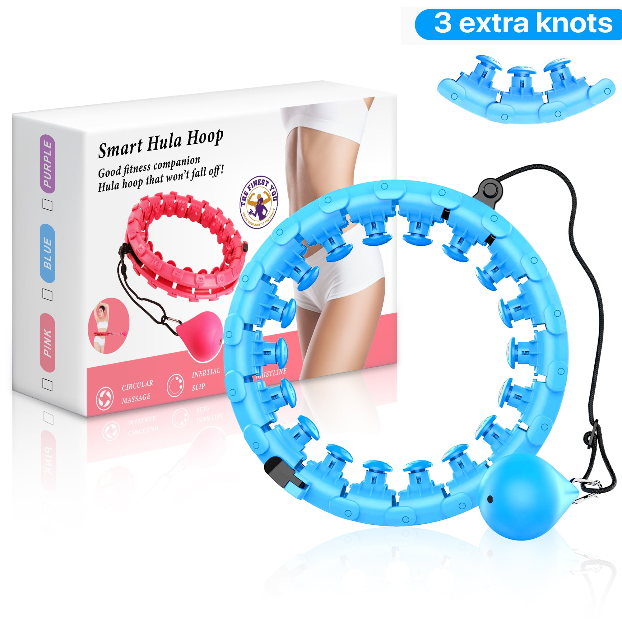 Hula Hoop Infinity Hoop Lesté 24 Maillons - Rose - Fitness à Domicile - Neuf