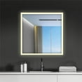 thumbnail image 1 of Fine Fixtures 30x30 Round Aluminum Bathroom Mirror with LED Lighting (Touch sensor) Anti-Fog, Warm/Cool Light Feature., 1 of 13