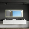 thumbnail image 1 of Fine Fixtures 60x24 Round Aluminum Bathroom Mirror with LED Lighting (Touch sensor) Anti-Fog, Warm/Cool Light Feature., 1 of 13