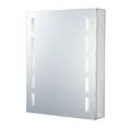 thumbnail image 1 of Bathroom Medicine Cabinet, Aluminum, Recessed/Surface Mount, 24" x 30", Left Hand Hinged, Mirrored w/LED, 1 of 9