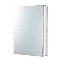 Fine Fixtures Bathroom Medicine Cabinet, Aluminum, Recessed/Surface Mount, Right/Left Hinged, Mirrored Interior Grey 15 X 24 Mirrored Finish