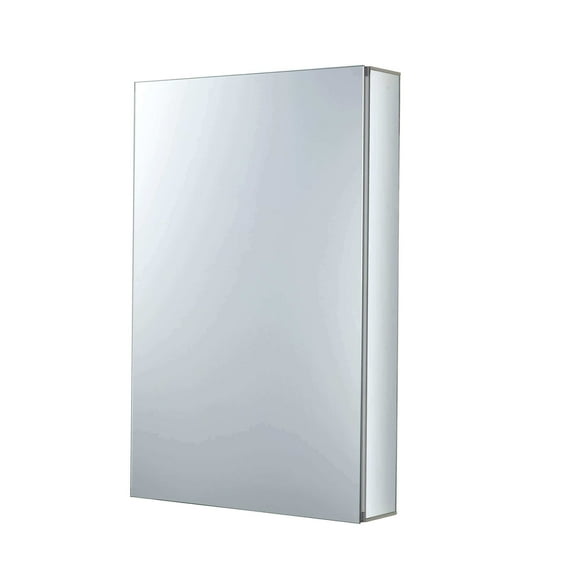Bathroom Medicine Cabinet, Aluminum, Recessed/Surface Mount, 30" x 30", Right/Left Hinged, Mirrored Interior