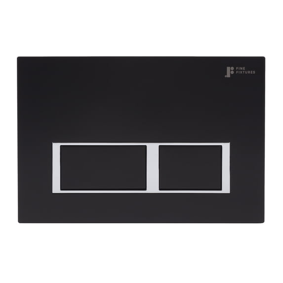 Fine Fixtures Concealed Tank Push Button (Actuator) Black Rectangular - Push Plates (Plastic)