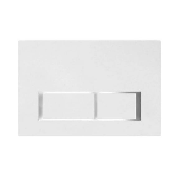 Fine Fixtures Concealed Tank Push Button (Actuator) White Rectangular - Push Plates (Plastic)