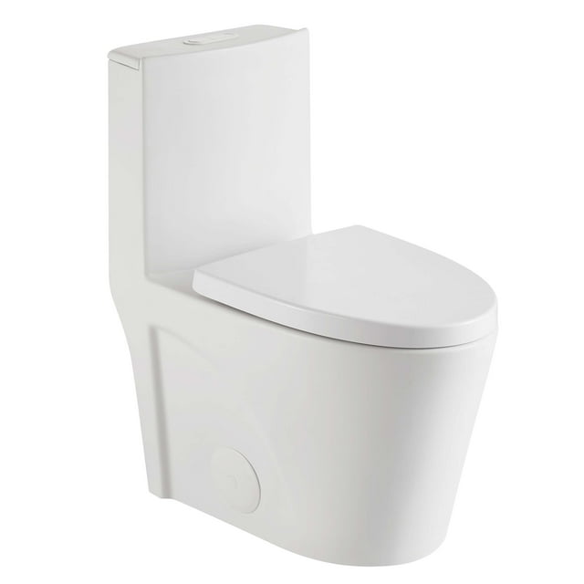 Fine Fixtures DualFlush Elongated OnePiece Toilet with High