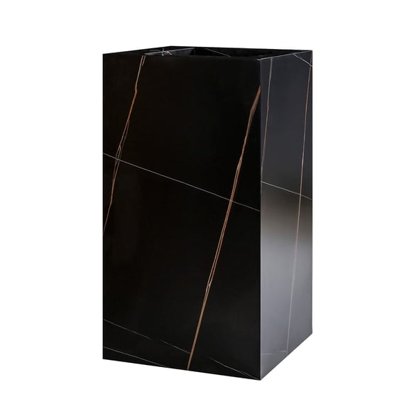 Fine Fixtures Grand Pedestal 18" Wide Black With Copper Grains Sintered Stone