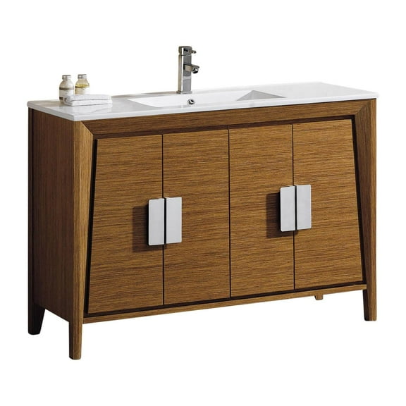 Fine Fixtures Imperial Collection 48" Single Bathroom Vanity Cabinet Set, Wheat