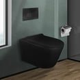 thumbnail image 1 of Fine Fixtures In-Wall toilet Combo Set -  Toilet, Tank (2 x 6 Wall), Carrier System Black Bowl Black Round - Push Plates (Metal), 1 of 9