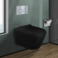 thumbnail image 1 of Fine Fixtures In-Wall toilet Combo Set -  Toilet, Tank (2 x 6 Wall), Carrier System Black Bowl Chrome Round - Push Plates (Plastic), 1 of 9