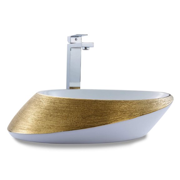 Fine Fixtures LUXURY VESSEL OVAL 20 X 15 Brushed Gold