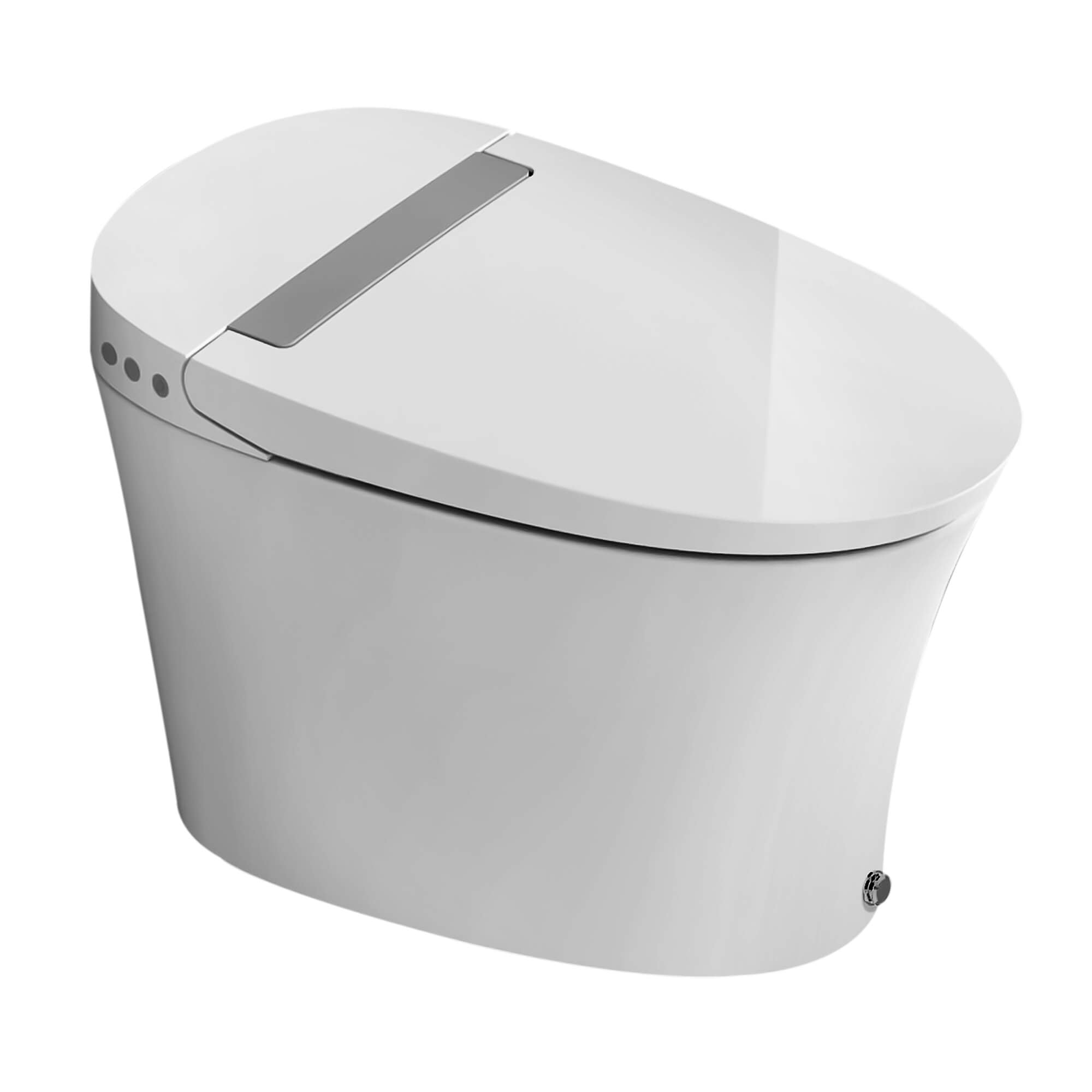 Modern White Elongated Dual-Flush High Efficiency Toilet