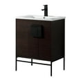 thumbnail image 1 of Fine Fixtures - Modern Black 30" Bathroom Vanity Set, Black Matte Hardware, Vitreous China Sink Top, 1 of 4