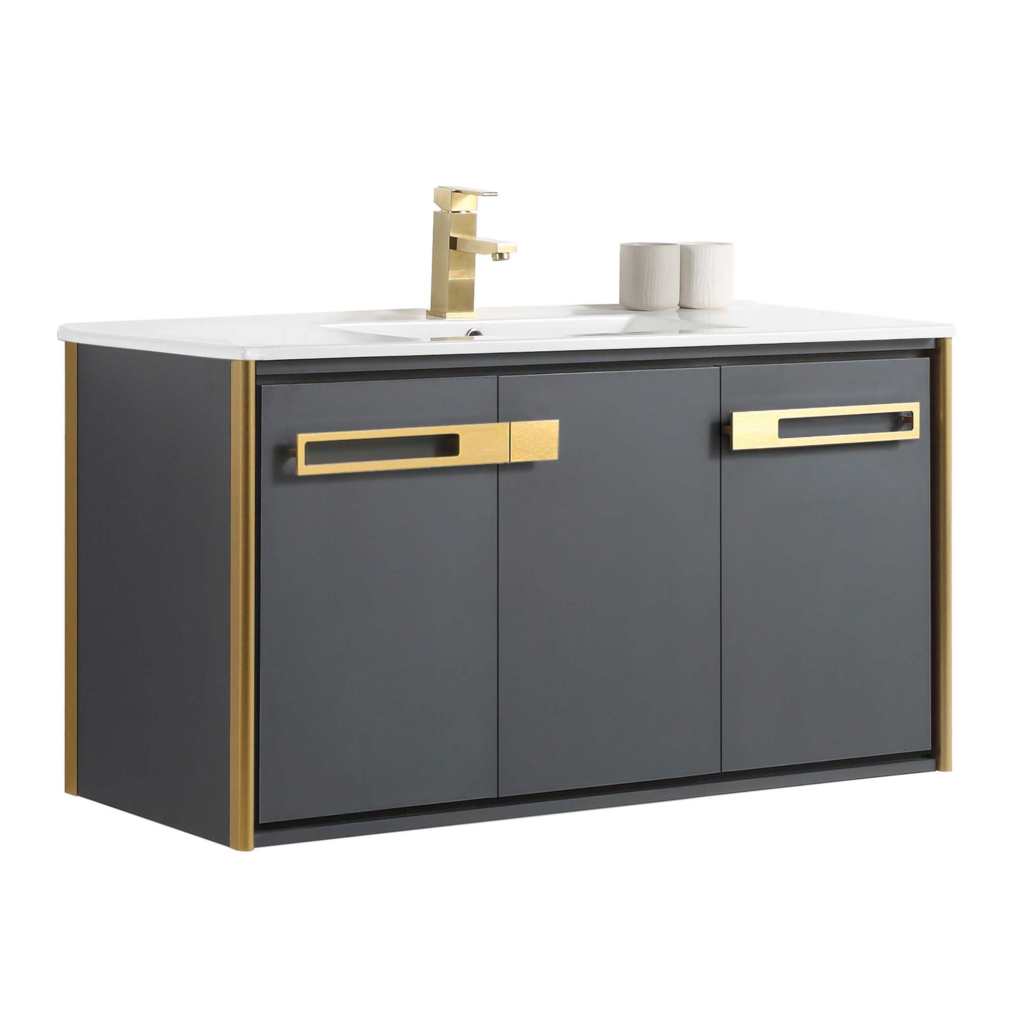 Fine Fixtures Oakville 48 in. W x 18 in. D x 33 in. H Wall Mounted