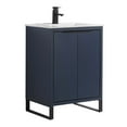thumbnail image 1 of Fine Fixtures Opulence Collection 24 in. W x 18 in. D x 33 in. H Bathroom Vanity in Navy Blue with White Ceramic Sink - Black hardware, 1 of 8