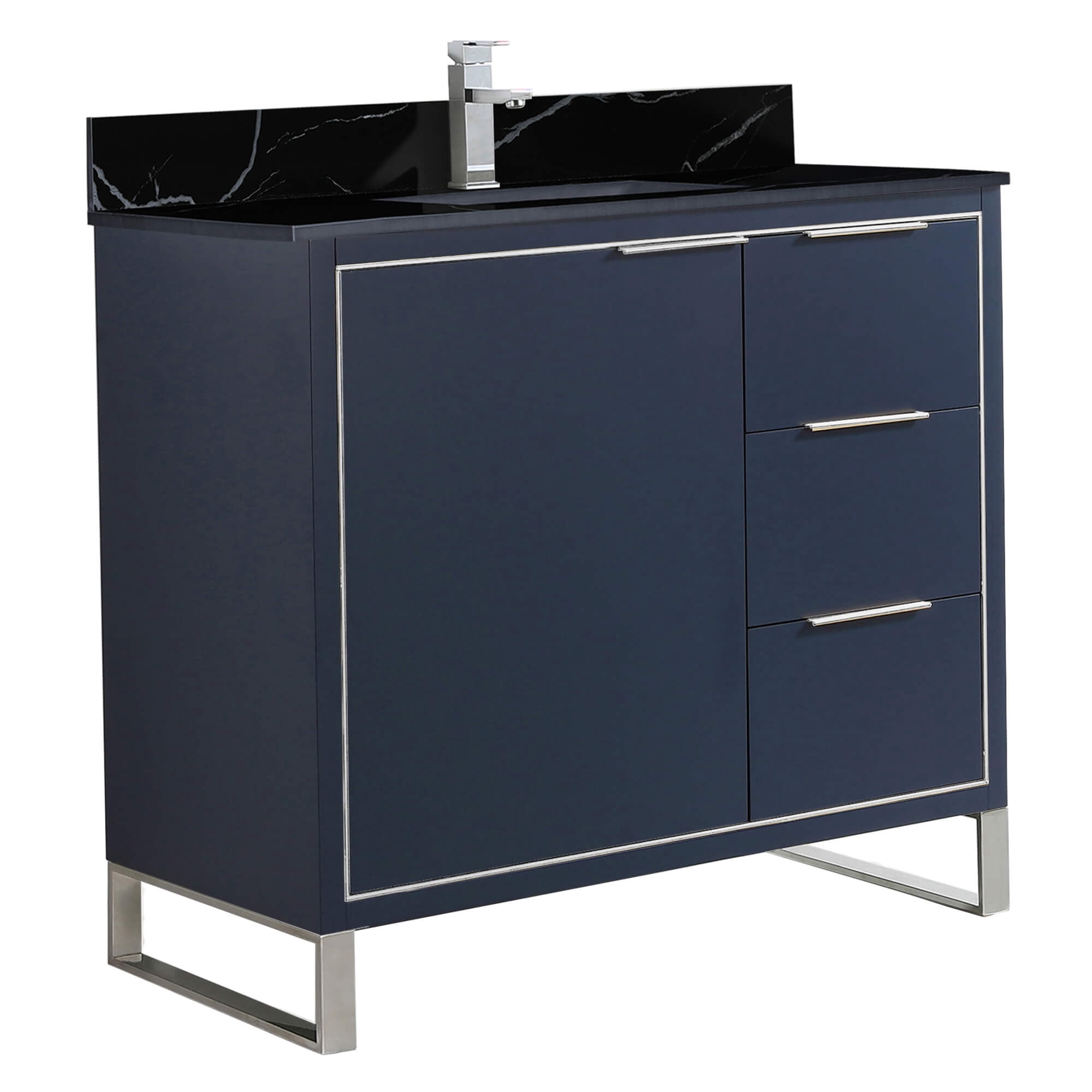Fine Fixtures Opulence Collection 36 in. W x 18 in. D x 33 in. H ...