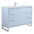 thumbnail image 1 of Fine Fixtures Opulence Collection 48 in. W x 18 in. D x 33 in. H Bathroom Vanity in Pastel Blue with White Ceramic Sink - Chrome hardware, 1 of 9