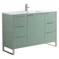 thumbnail image 1 of Fine Fixtures Opulence Collection 48 in. W x 20 in. D x 33 in. H Bathroom Vanity in Mint Green with White Ceramic Sink - Chrome hardware, 1 of 7