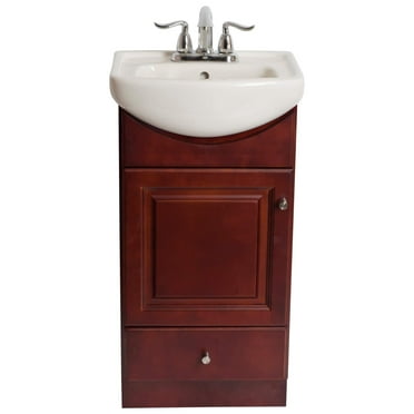 Fine Fixtures  Petite 16-inch Bathroom Vanity with Vitreous China Sink Top Red