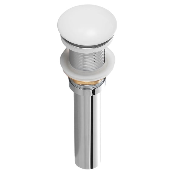 Fine Fixtures Pop-Up Bathroom Sink Drain White Without Overflow