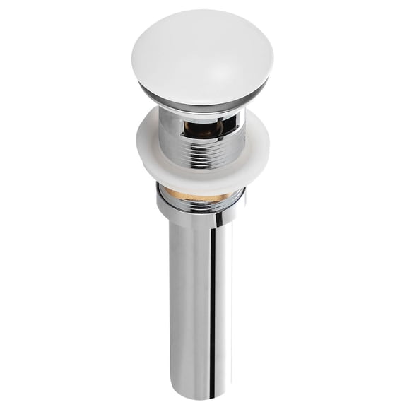 Fine Fixtures Pop-Up Bathroom Sink Drain with Overflow, White