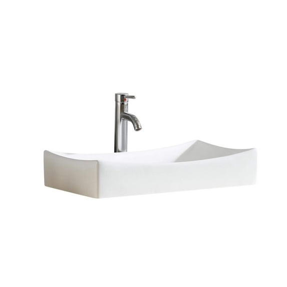 Fine Fixtures Rectangular Vessel Sink Vitreous China