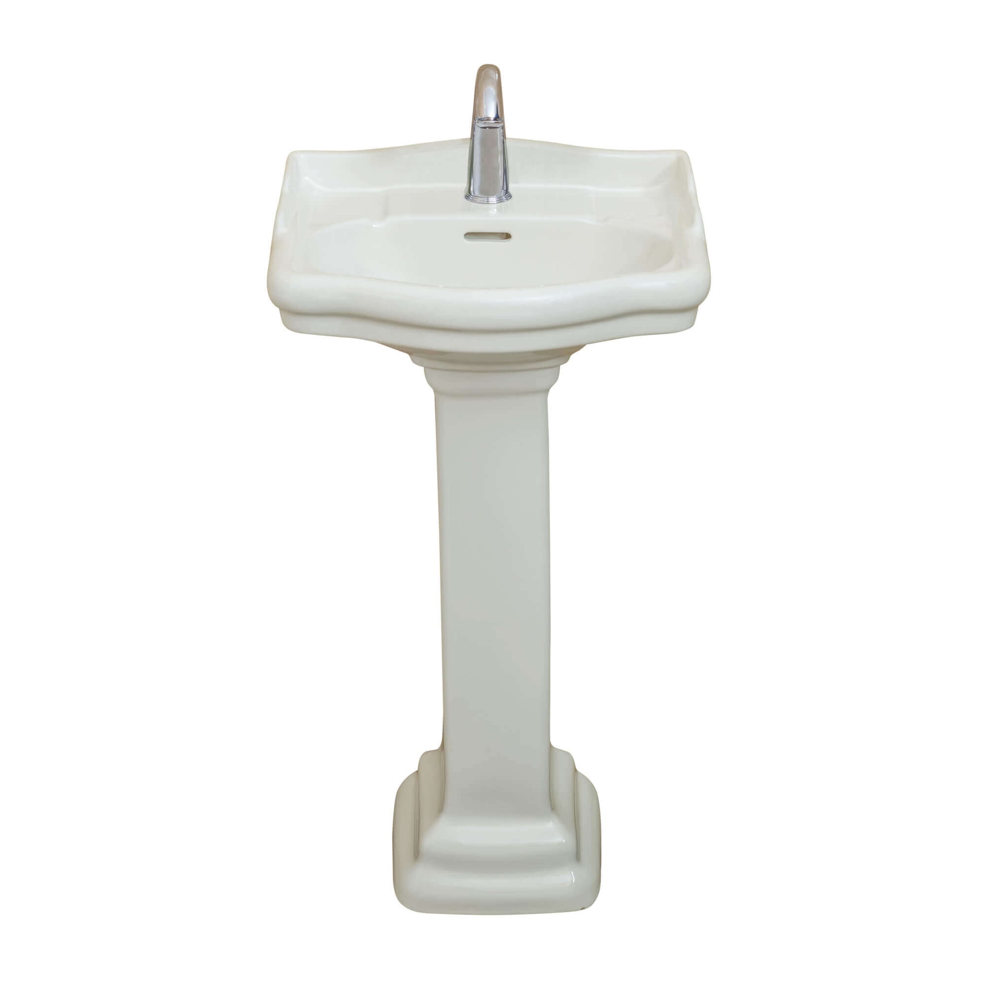 Fine Fixtures Roosevelt Pedestal Sink 18 Inch Vitreous China Ceramic