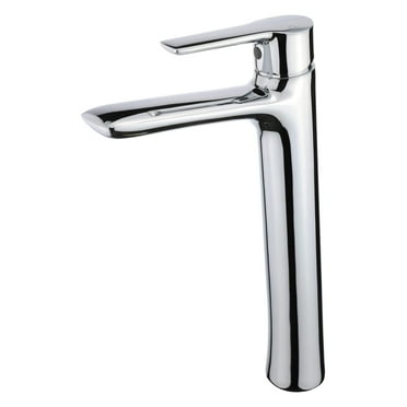 Fine Fixtures Round Single Hole Vessel Sink Bathroom Faucet, Polished Chrome