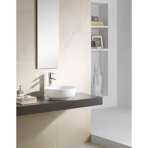 Fine Fixtures Round Thin Edge Vessel Sink Vitreous China W/O Overflow