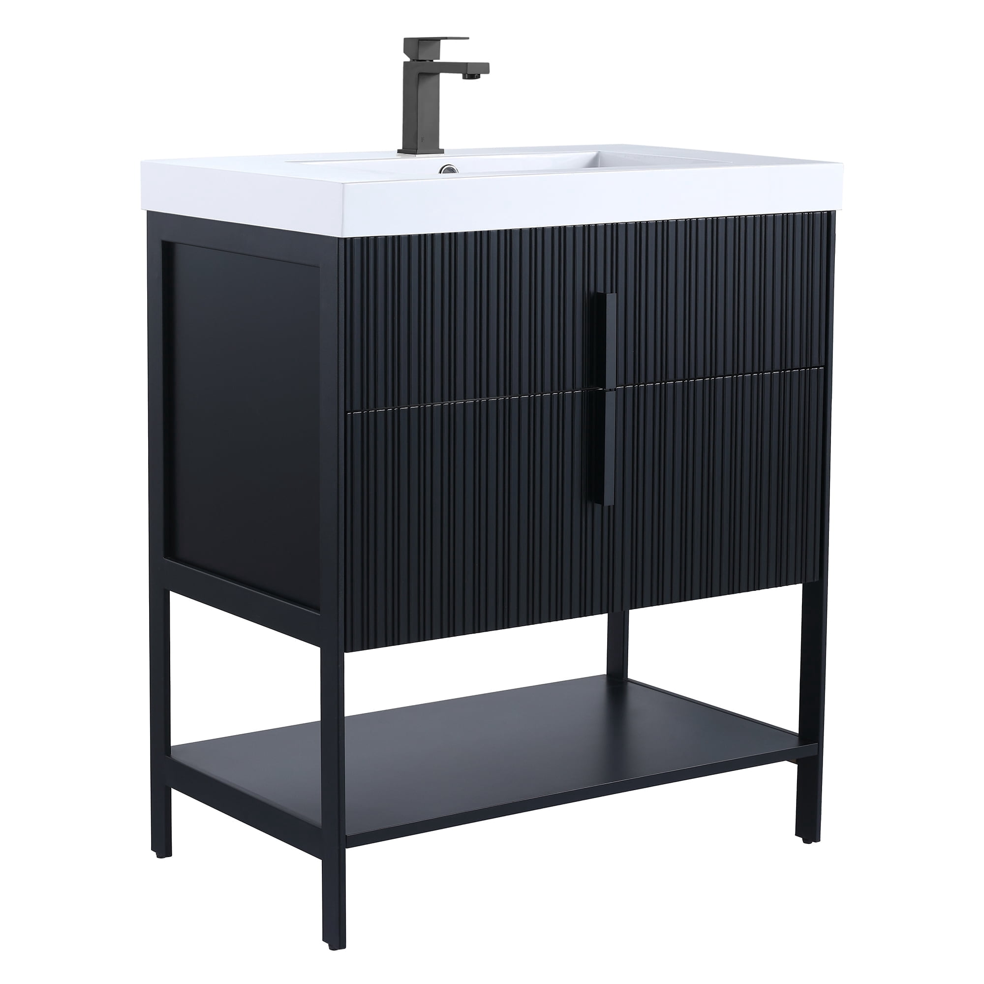 Fine Fixtures Serenity 30 in. W x 18 in. D x 33.5 in. H Bathroom Vanity ...