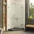 thumbnail image 1 of Fine Fixtures Shower Enclosure Neo Angle Frameless Tempered Glass 36" W X 74" H Polished Chrome Finish, 1 of 11