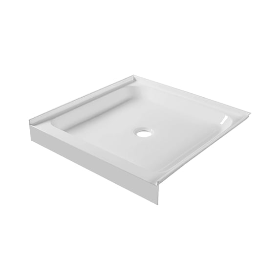 Fine Fixtures Single Threshold Acrylic Shower Base - Non-Slip Textured Surface Shower Floor Pan 30 X 30