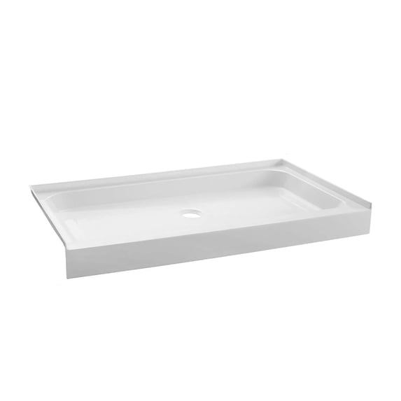 Fine Fixtures Single Threshold Acrylic Shower Base - Non-Slip Textured Surface Shower Floor Pan 60 X 30