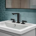 thumbnail image 1 of Fine Fixtures Square Bathroom Faucet, 8" Spread, Black, 1 of 6