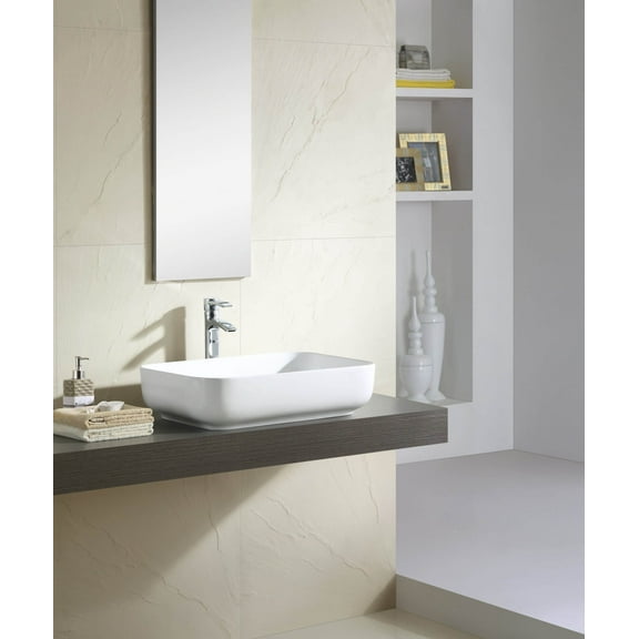 Fine Fixtures Triangular Thin Edge Vessel Sink Vitreous China W/O Overflow