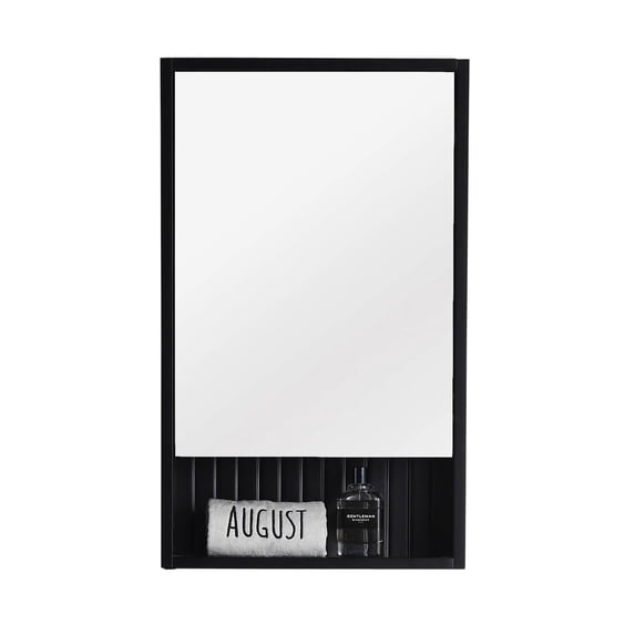 Fine Fixtures Venezian Medicine Cabinet Black 18" N/A